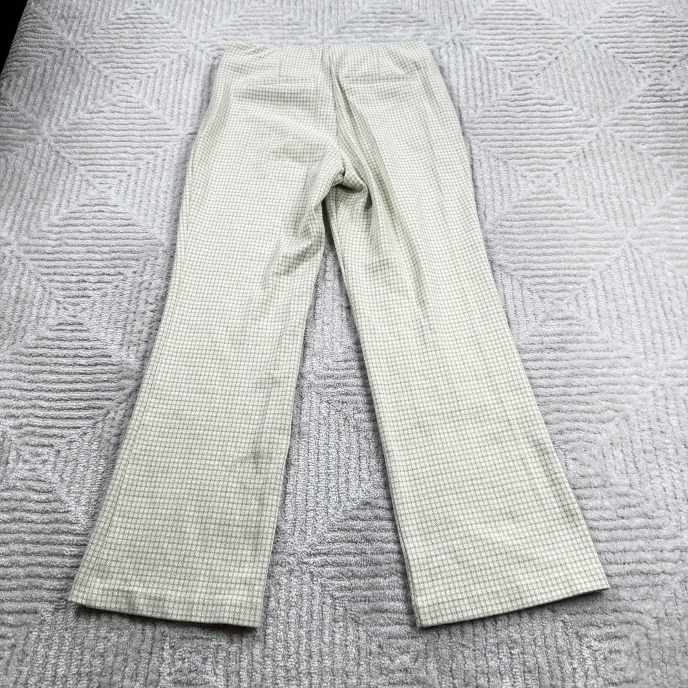 Ecru Pants Womens S Check Knit Stretch Quiet Luxury Old Money Spring Resort - Picture 2 of 14